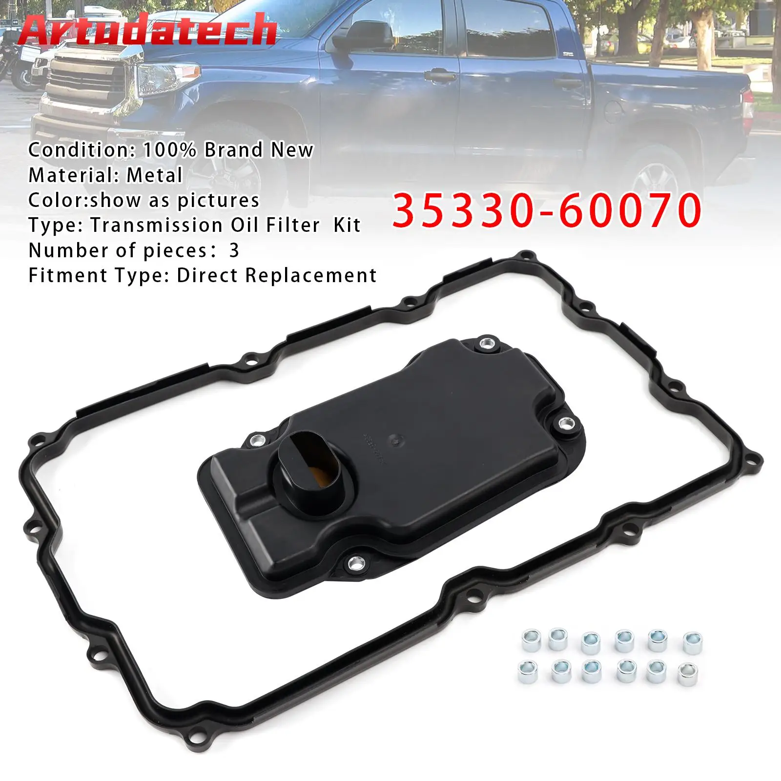Artudatech Transmission Oil Filter Strainer W/ O-Ring & Gasket For Toyota Tundra 5.7L 35168-34020 35330-60070 90301-31014
Artudatech Transmission Oil Filter Strainer W/ O-Ring & Gasket For Toyota Tundra 5.7L 35168-34020 35330-60070 90301-31014