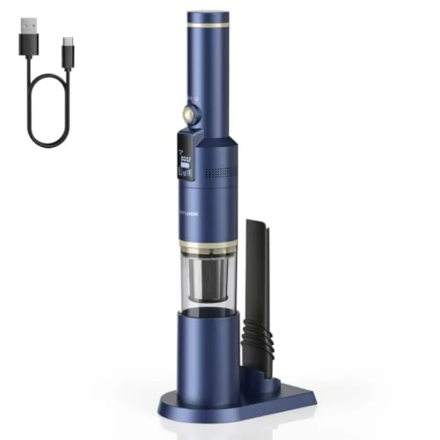 Cordless Handheld Vacuum 12KPA High Power with Brushless Motor and LED Screen for Car and Home Cleaning in Black
Cordless Handheld Vacuum 12KPA High Power with Brushless Motor and LED Screen for Car and Home Cleaning in Black