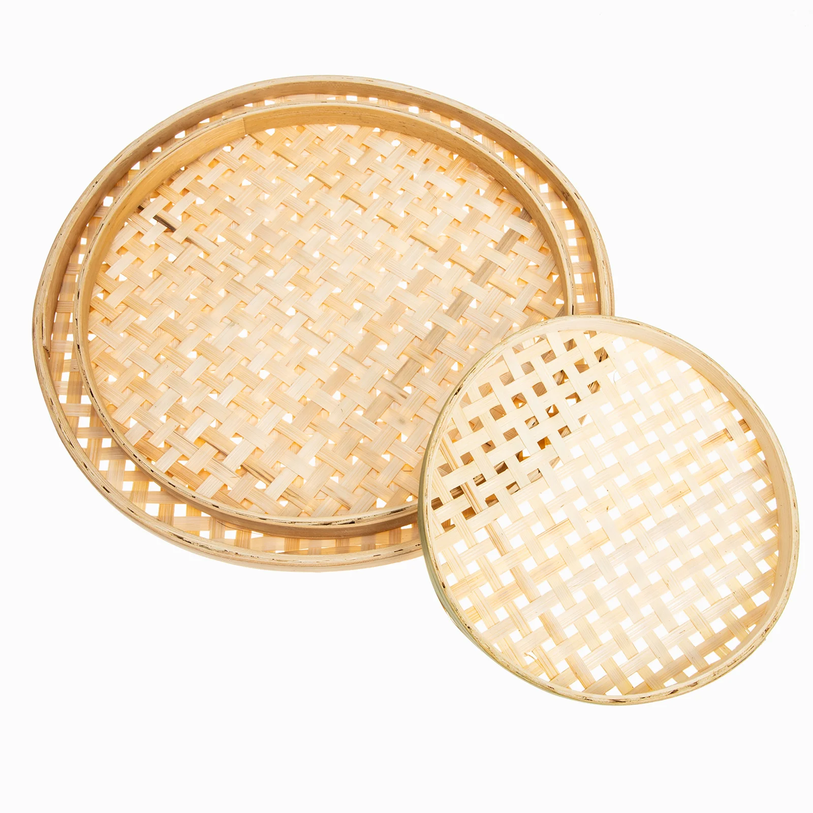 3 Pcs Bamboo Sieve Multi-function Bread Basket Hand-woven Mesh Strainer Sink Kitchen Household Tray Home Accessory
3 Pcs Bamboo Sieve Multi-function Bread Basket Hand-woven Mesh Strainer Sink Kitchen Household Tray Home Accessory