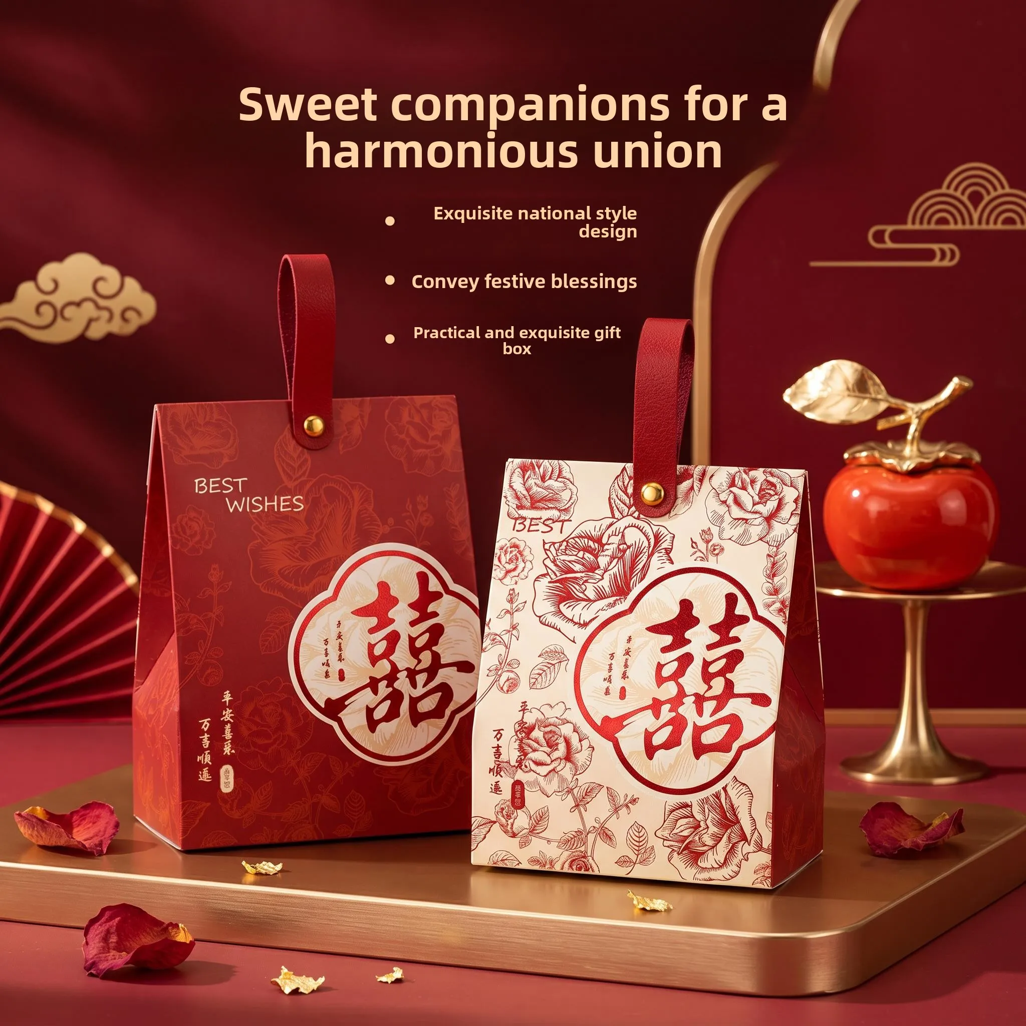 Wedding Celebration Candy Box Marriage Engagement Banquet Sugar Box Empty Box Special Use Wedding Packaging Box Chinese Style...
Wedding Celebration Candy Box Marriage Engagement Banquet Sugar Box Empty Box Special Use Wedding Packaging Box Chinese Style...