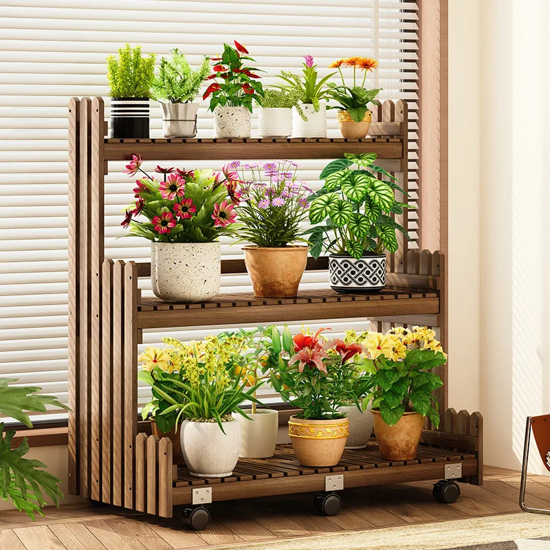 Solid wood flower stand pastoral movable shelf floor-to-ceiling ladder multi-layer plant flower bracket
Solid wood flower stand pastoral movable shelf floor-to-ceiling ladder multi-layer plant flower bracket