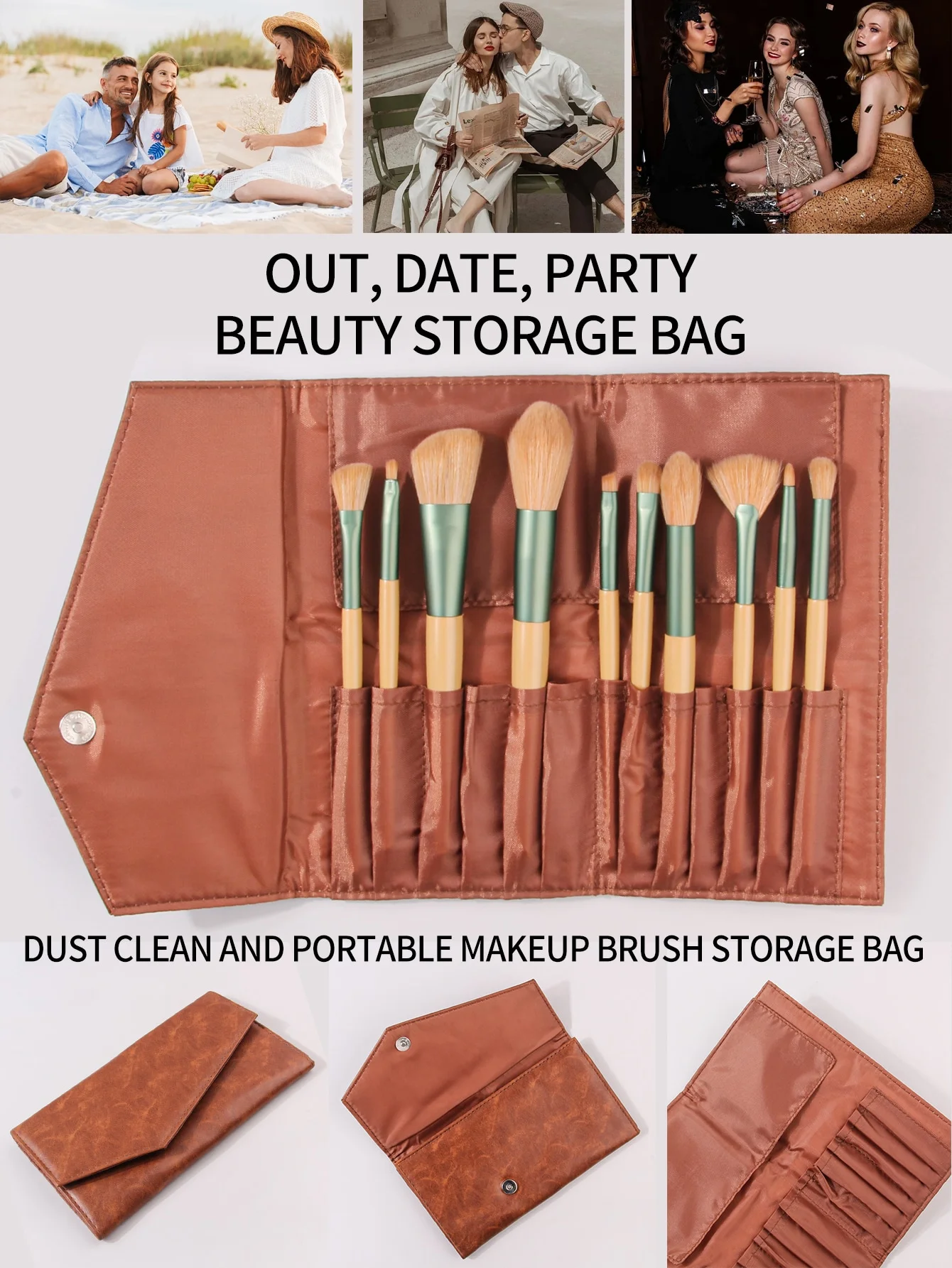 Retro simple clutch bag Makeup Bag Daily touch up storage bag Portable waterproof makeup brush storage bag 
Retro simple clutch bag Makeup Bag Daily touch up storage bag Portable waterproof makeup brush storage bag