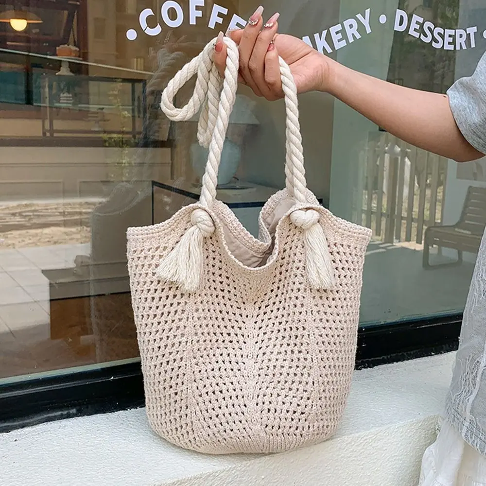 Элегантная богемная вязаная сумка на плечо, милая однотонная повседневная тканая сумка, вместительная мягкая простая сумка для покупок для пикника
Элегантная богемная вязаная сумка на плечо, милая однотонная повседневная тканая сумка, вместительная мягкая простая сумка для покупок для пикника