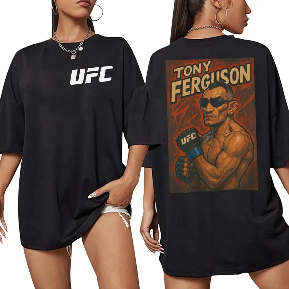 2026 Summer UFC Tony Ferguson Fighting Graphic T-shirt Women Sports Cotton Short Sleeve Loose Leisure Fitness Shirt Unisex
2026 Summer UFC Tony Ferguson Fighting Graphic T-shirt Women Sports Cotton Short Sleeve Loose Leisure Fitness Shirt Unisex