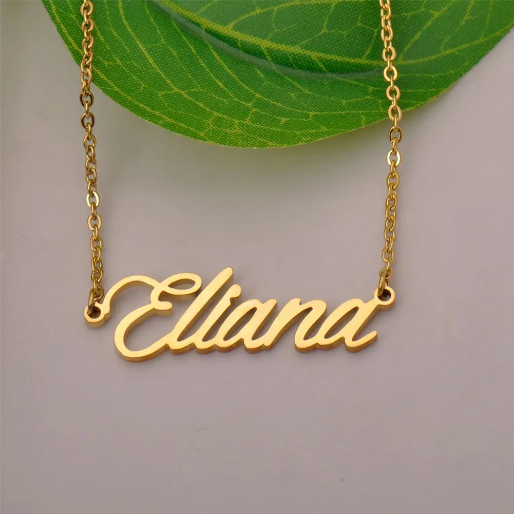 AOLOSHOW Dainty Eliana Gold Plated Name Necklace for Women Stainless Steel Personalized Letter Pendant Choker Collar
AOLOSHOW Dainty Eliana Gold Plated Name Necklace for Women Stainless Steel Personalized Letter Pendant Choker Collar