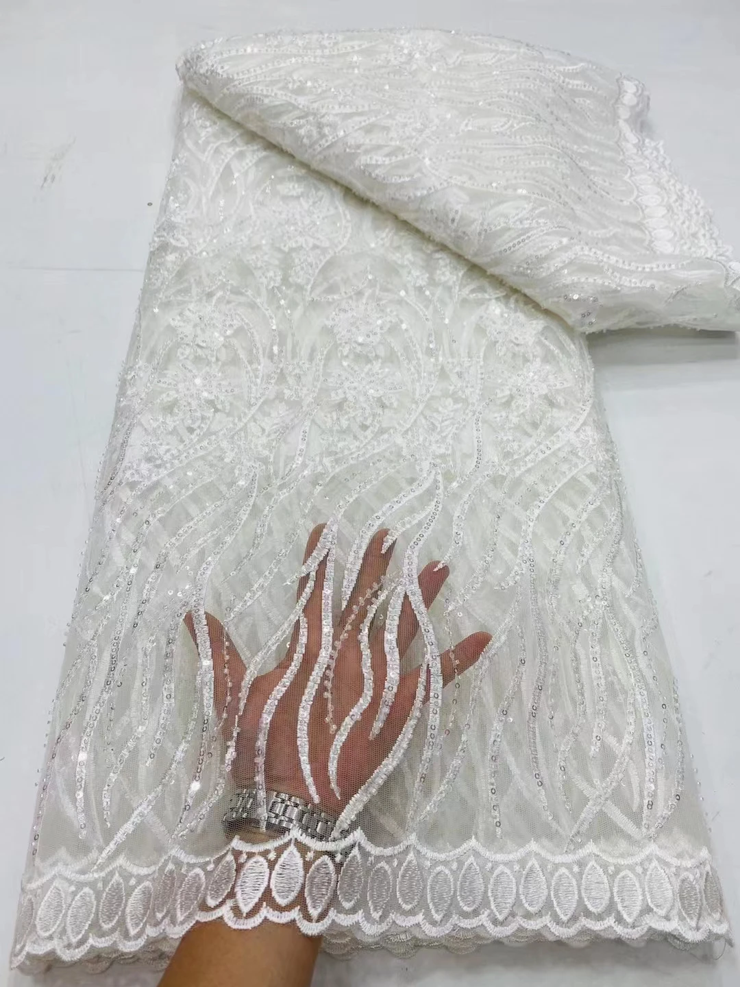 Nigerian Sequin Fabrics Lace Fabric Embroidered Tulle Fabric African Lace Fabric for Wedding Party Dresses 5 Yards DP
Nigerian Sequin Fabrics Lace Fabric Embroidered Tulle Fabric African Lace Fabric for Wedding Party Dresses 5 Yards DP