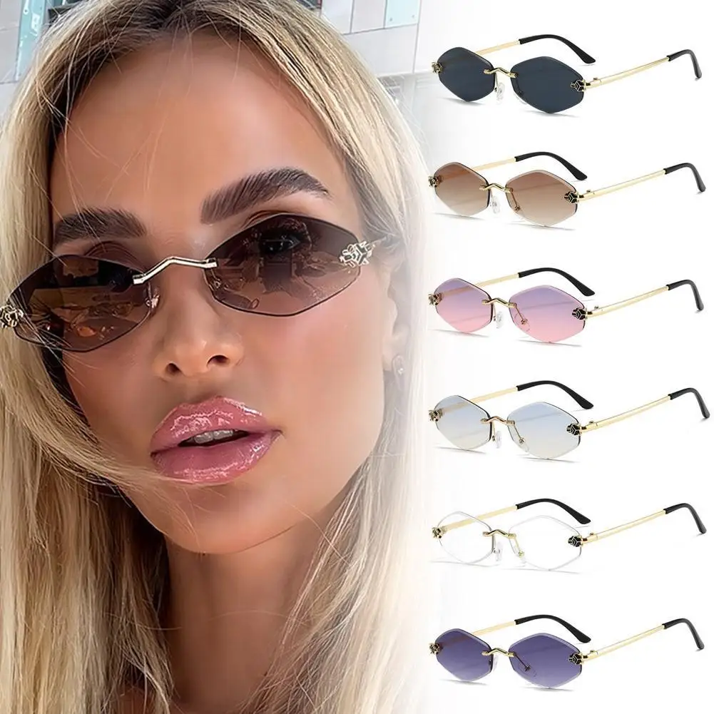 Frameless sunglasses Women's Rimless Diamond Sunglasses Spice Girl Style Fashion Shades Luxury Personality Sun Glasses
Frameless sunglasses Women's Rimless Diamond Sunglasses Spice Girl Style Fashion Shades Luxury Personality Sun Glasses