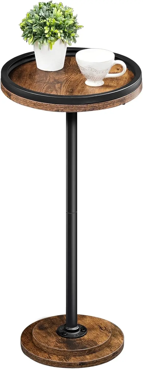 Small Round Pedestal Side Table, Drink Coffee Table for Living Room Bedroom Sofa, Rustic Brown
Small Round Pedestal Side Table, Drink Coffee Table for Living Room Bedroom Sofa, Rustic Brown