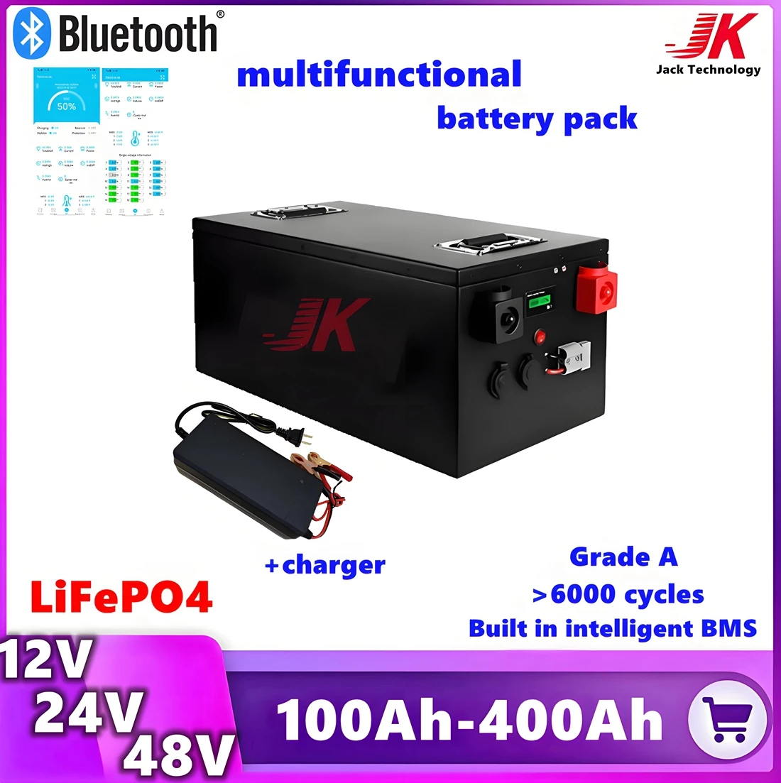 12V 24V 48V LiFePO4 100Ah-400Ah multifunctional deep cycle battery pack For Solar Inverter Outdoor Up Camping Power Supply RV PV
12V 24V 48V LiFePO4 100Ah-400Ah multifunctional deep cycle battery pack For Solar Inverter Outdoor Up Camping Power Supply RV PV