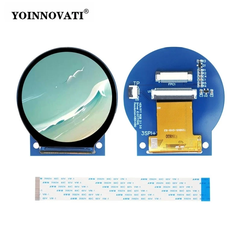 2.1 Inch 480x480 Round TFT LCD Display, IPS Full View Circle Screen, ST7701 RGB Interface, 30-Pin FPC Module Full Color Display
2.1 Inch 480x480 Round TFT LCD Display, IPS Full View Circle Screen, ST7701 RGB Interface, 30-Pin FPC Module Full Color Display