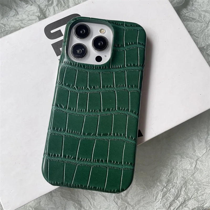 New Leather Phone Case Suitable for iPhone 16pro Crocodile Pattern 15 Glossy 14 Half Pack 1312 Anti Drop 11Hard Protective Cover
New Leather Phone Case Suitable for iPhone 16pro Crocodile Pattern 15 Glossy 14 Half Pack 1312 Anti Drop 11Hard Protective Cover