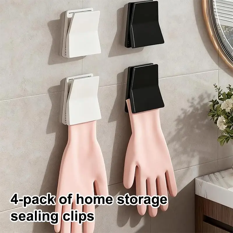 4pcs Kitchen Sealing Clips, Bathroom Toothpaste Holder, No-drill Wall-mounted Dishwashing Glove Storage Clips
4pcs Kitchen Sealing Clips, Bathroom Toothpaste Holder, No-drill Wall-mounted Dishwashing Glove Storage Clips