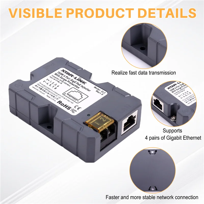 Antenna Adapter For Starlink V2 150W EL2 POE Power Supply Starnet Space X Accessories EL4-12V-48V-3A Booster-Y41A
Antenna Adapter For Starlink V2 150W EL2 POE Power Supply Starnet Space X Accessories EL4-12V-48V-3A Booster-Y41A