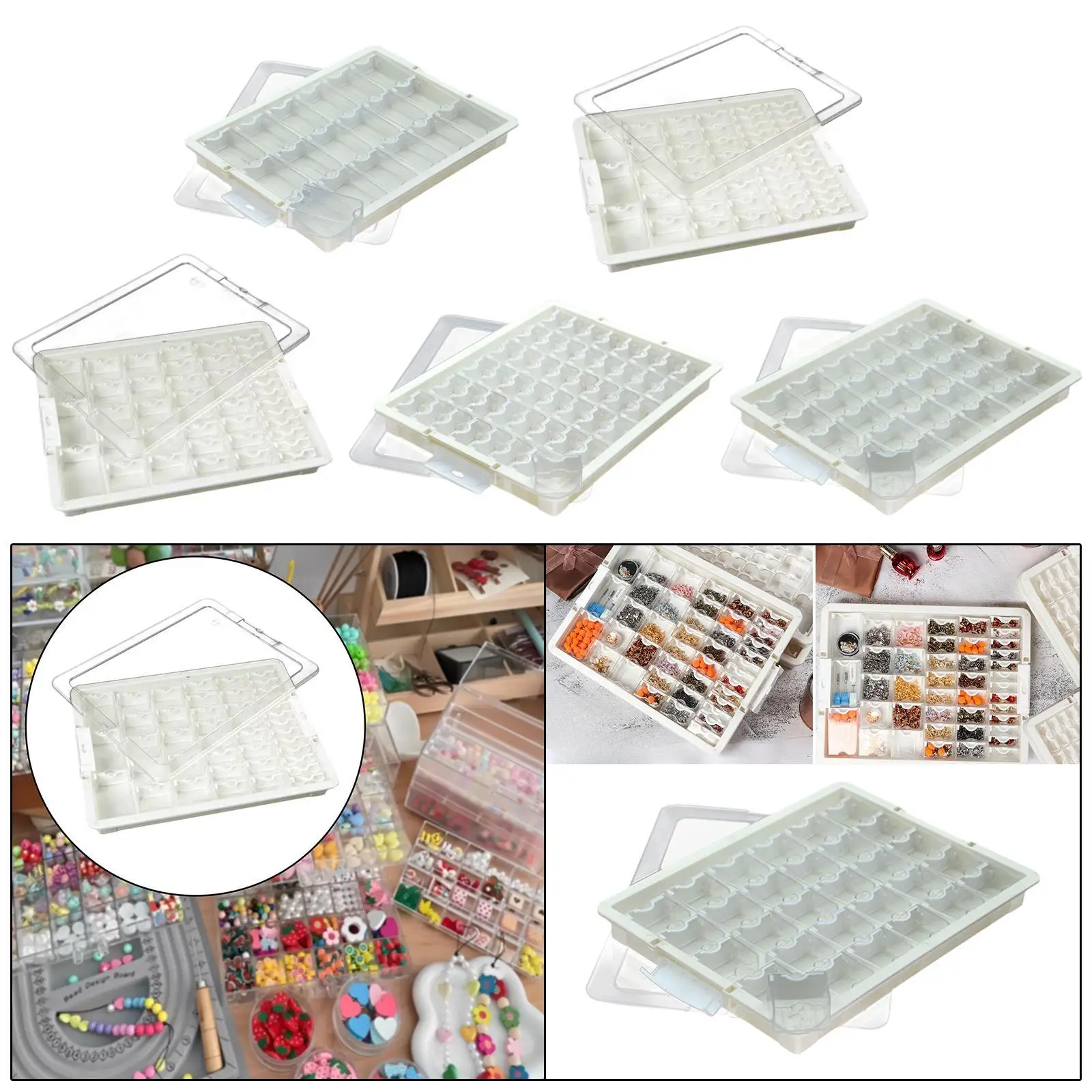 Bead Storage Box Bead Organizer Box Container Stackable for Jewelry Findings Beads Small Items
Bead Storage Box Bead Organizer Box Container Stackable for Jewelry Findings Beads Small Items