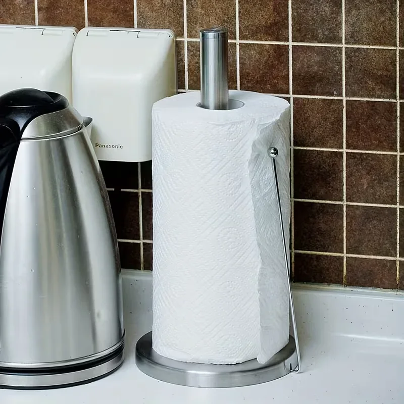 Высококачественный держатель для бумажных полотенец из нержавеющей стали с вертикальным утяжеленным основанием, нескользящая подставка для рулонов с полкой для пленки-суперплёнки
Высококачественный держатель для бумажных полотенец из нержавеющей стали с вертикальным утяжеленным основанием, нескользящая подставка для рулонов с полкой для пленки-суперплёнки