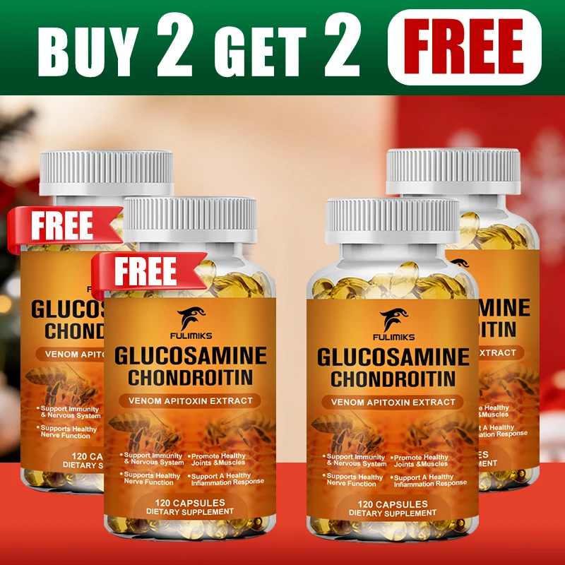 Buy 2 Get 2 Free! Glucosamine Chondroitin Capsules, Support Flexibility, Reduces Stiffness & Discomfort, Total Skeletal Health
Buy 2 Get 2 Free! Glucosamine Chondroitin Capsules, Support Flexibility, Reduces Stiffness & Discomfort, Total Skeletal Health