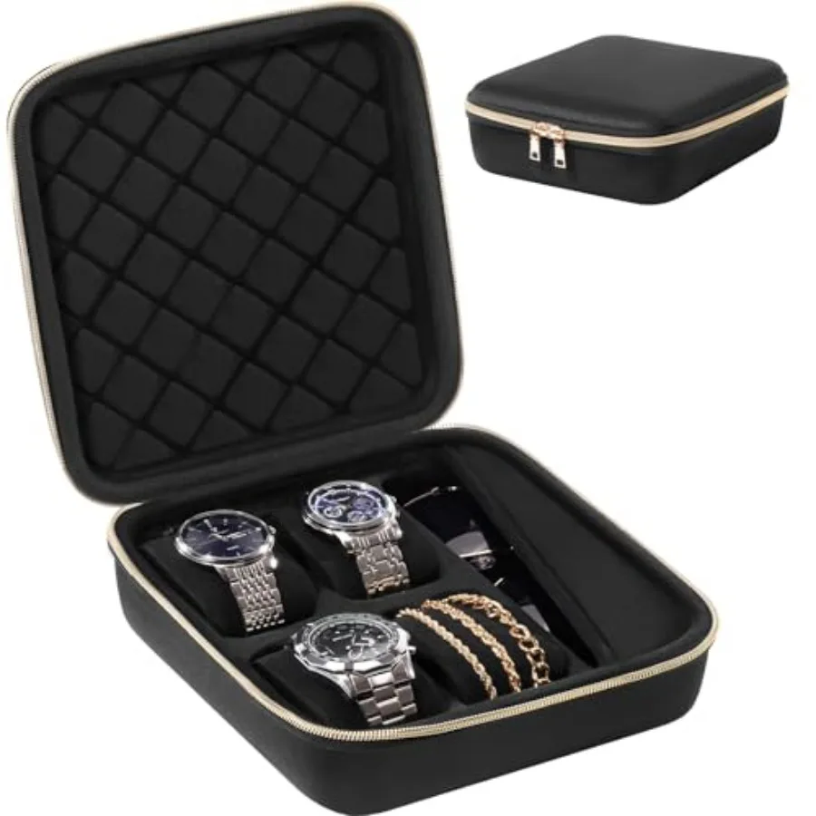Travel Watch Case, Hard Shell Storage Box for Watch Glasses Accessories, Zippered Organizer Bag Valentine's Gift for Women Man
Travel Watch Case, Hard Shell Storage Box for Watch Glasses Accessories, Zippered Organizer Bag Valentine's Gift for Women Man