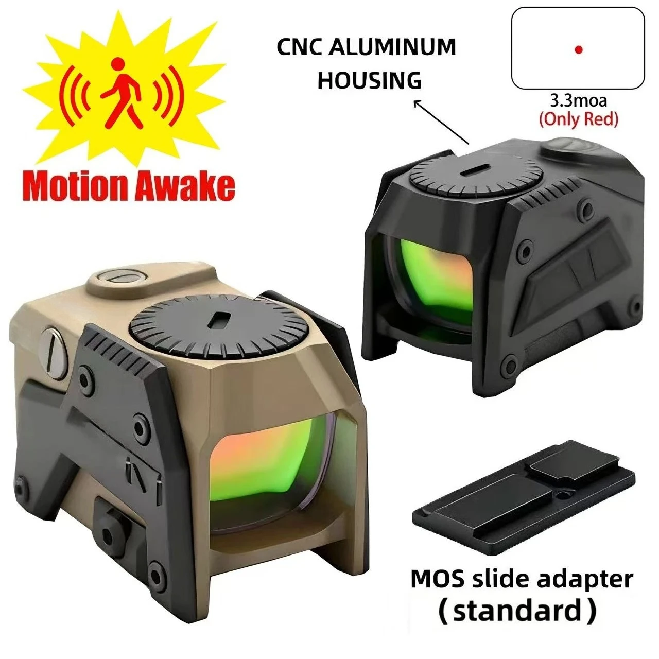 MP* Tactical Metal 1x16 3.3MOA Red Dot Optic Reflex Sight for Hunting Pistol Sight with MOS Slide Adapter Mount Earthquake-proof
MP* Tactical Metal 1x16 3.3MOA Red Dot Optic Reflex Sight for Hunting Pistol Sight with MOS Slide Adapter Mount Earthquake-proof