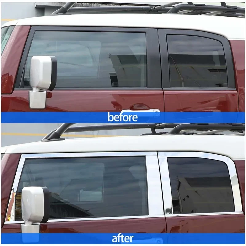 For Toyota FJ Cruiser 2007-2021 Stainless Car Window Trim Strip Center Pillar Trim Strip Anti-Scratch Protection Car Accessories
For Toyota FJ Cruiser 2007-2021 Stainless Car Window Trim Strip Center Pillar Trim Strip Anti-Scratch Protection Car Accessories