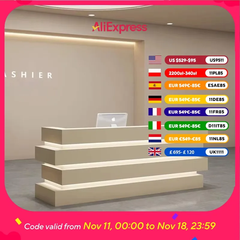 Organizer Reception Desks Display Aesthetics Indoor Design Salon Reception Desks Hutch Luxury Mostrador Recepcion Furniture
Organizer Reception Desks Display Aesthetics Indoor Design Salon Reception Desks Hutch Luxury Mostrador Recepcion Furniture