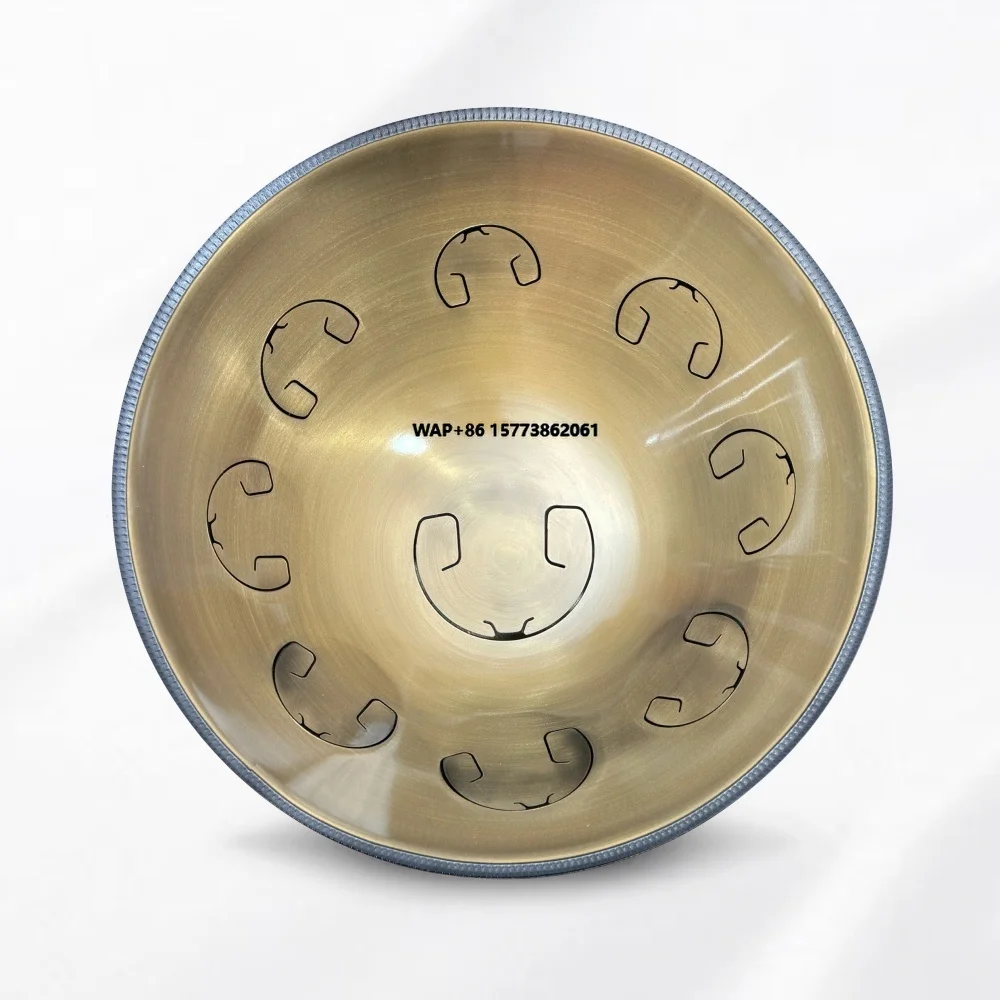 Stainless Steel Handpan B-Integral 9-Note Tibi Tongue Drum Musical Instrument Chamber
