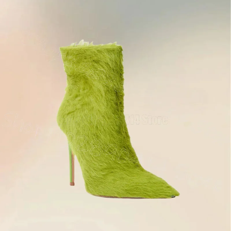 Rose Red Horsehair Pointed Toe Ankle Boots Side Zipper Women Shoes Thin High Heels Party Banquet Dating 2026 Zapatos Para Mujere
Rose Red Horsehair Pointed Toe Ankle Boots Side Zipper Women Shoes Thin High Heels Party Banquet Dating 2026 Zapatos Para Mujere