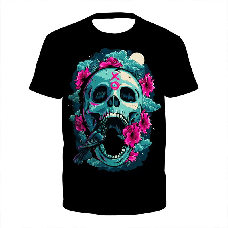 Summer Retro Trend Skull Men T-shirt Personality Casual HD 3D Printing Pattern Tee Hip Hop Harajuku Round Neck Short Sleeve Tops
Summer Retro Trend Skull Men T-shirt Personality Casual HD 3D Printing Pattern Tee Hip Hop Harajuku Round Neck Short Sleeve Tops