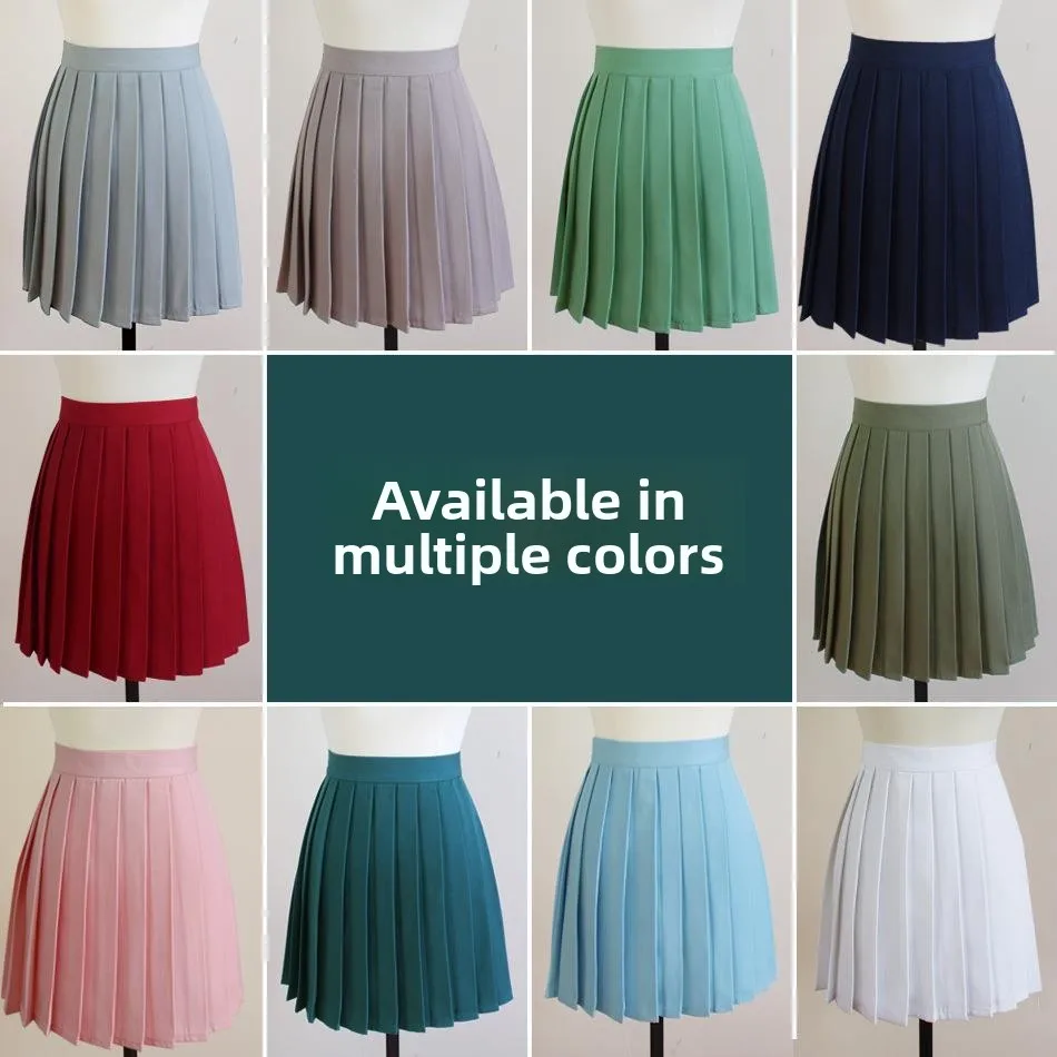 Regular Size Pure Color Student Skirt JK Plaid Skirt Sweet Style Batwing Shape Polyester Fabric H-Shape Silhouette
Regular Size Pure Color Student Skirt JK Plaid Skirt Sweet Style Batwing Shape Polyester Fabric H-Shape Silhouette