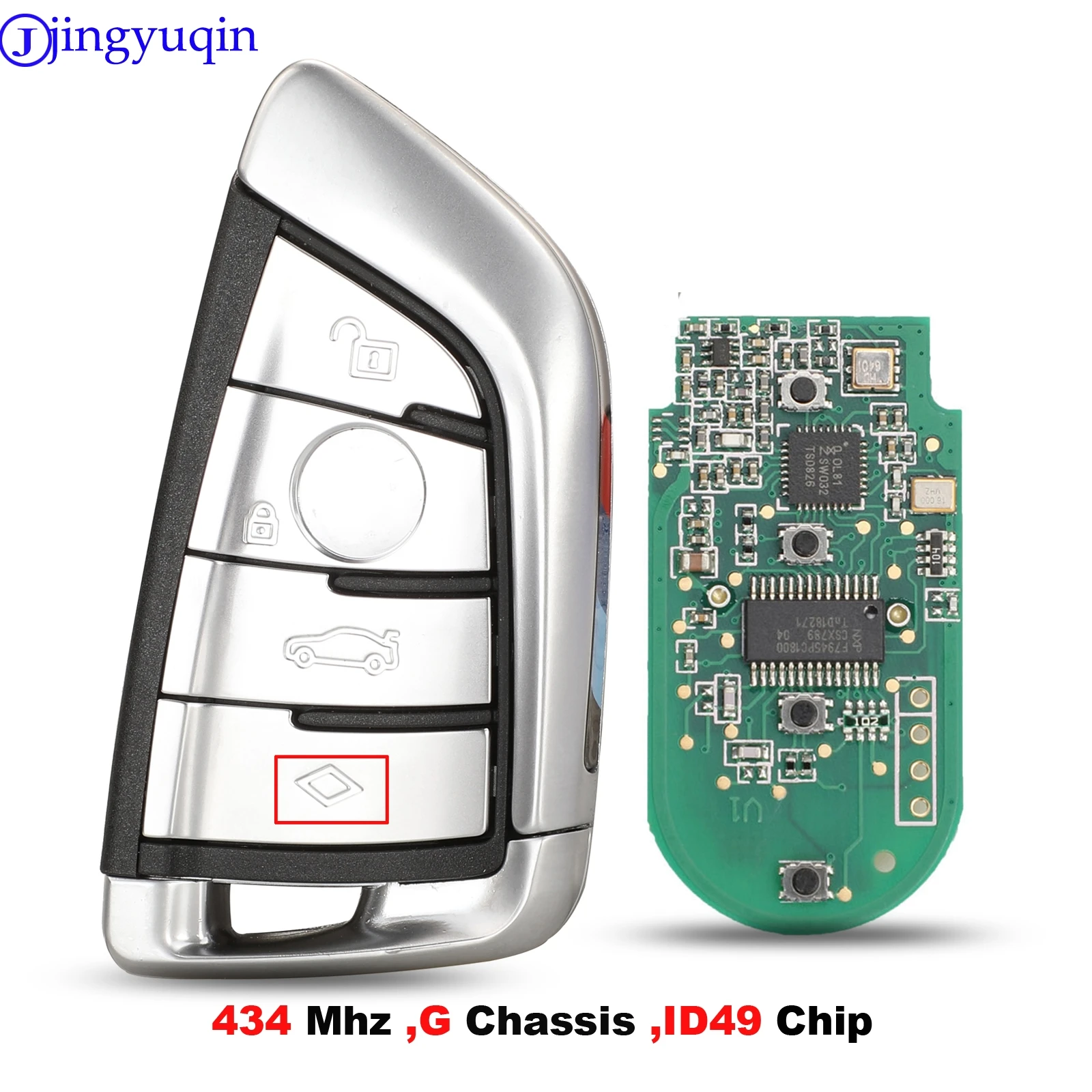 Jingyuqin модифицированный ID49 чип 4b умный дистанционный брелок 434 МГц для BMW CAS4 CAS1 2 3 4 5 6 7 X5 X6 2011-2017 G Chassls
Jingyuqin модифицированный ID49 чип 4b умный дистанционный брелок 434 МГц для BMW CAS4 CAS1 2 3 4 5 6 7 X5 X6 2011-2017 G Chassls