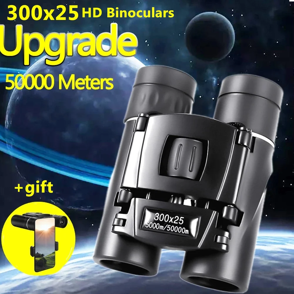 50000 м бинокль 300x25 HD портативный мини-телескоп при слабом освещении ночного видения для охоты, кемпинга, путешествий с держателем для телефона в подарок
50000 м бинокль 300x25 HD портативный мини-телескоп при слабом освещении ночного видения для охоты, кемпинга, путешествий с держателем для телефона в подарок