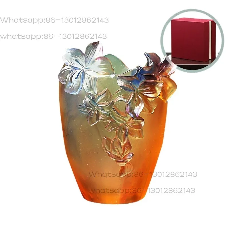 Glass Three-Dimensional Lily Vase Gradient Colorful Ornament Living Room Dining Table Home Decoration High-End Artwork
Glass Three-Dimensional Lily Vase Gradient Colorful Ornament Living Room Dining Table Home Decoration High-End Artwork