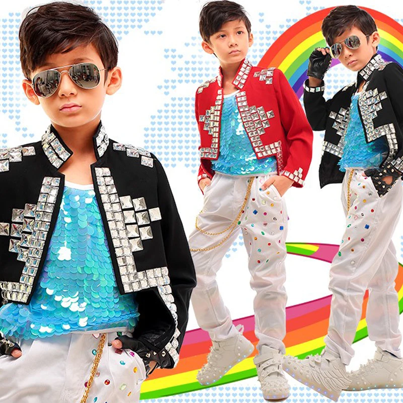 New Modern Dance Hip Hop Dance Costumes For Kids Diamond Coat White Pants Suit Boys Jazz Performance Stage Clothing DN16703
New Modern Dance Hip Hop Dance Costumes For Kids Diamond Coat White Pants Suit Boys Jazz Performance Stage Clothing DN16703