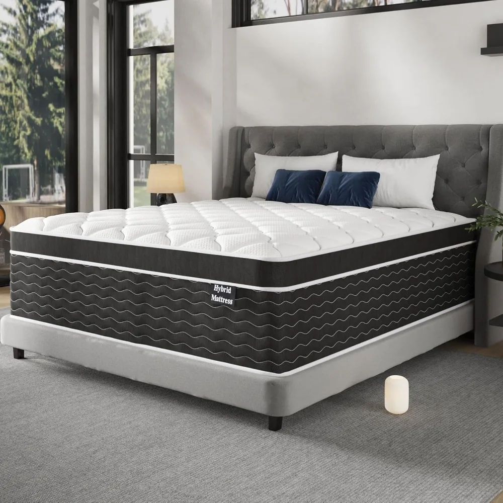 14 Inch King Size Mattress in a Box, Cooling& Breathable Firm Mattress with Gel Memory Foam and Pocket Springs for King Size Bed
14 Inch King Size Mattress in a Box, Cooling& Breathable Firm Mattress with Gel Memory Foam and Pocket Springs for King Size Bed