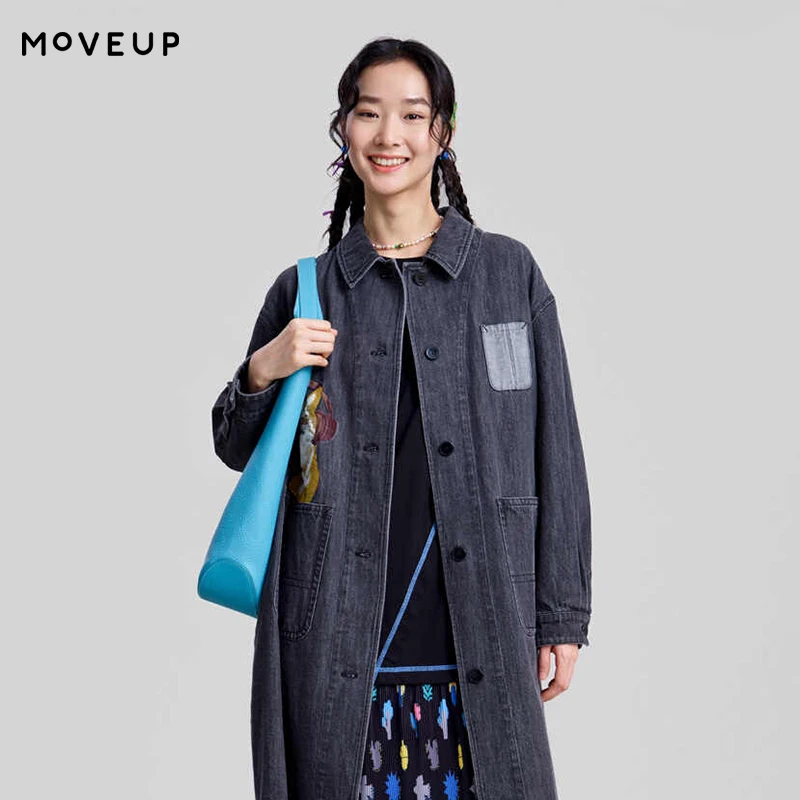 MOVEUP Denim Jacket 2026 Spring New Cat Design Cartoon Embroidered Drop Shoulder Sleeves Mid-Length Casual Jacket 3ELC40711
MOVEUP Denim Jacket 2026 Spring New Cat Design Cartoon Embroidered Drop Shoulder Sleeves Mid-Length Casual Jacket 3ELC40711