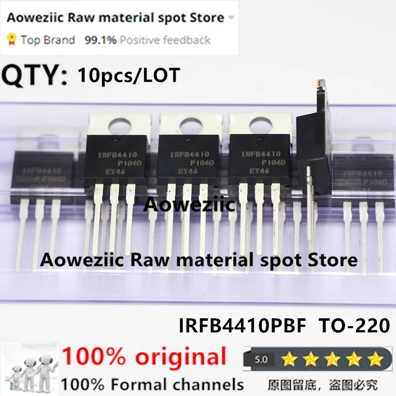 Aoweziic 2021 + 100 новый импортный оригинальный IRFB4410PBF IRFB4410 TO-220 N-channel MOS FET 96A 100V
Aoweziic 2021 + 100 новый импортный оригинальный IRFB4410PBF IRFB4410 TO-220 N-channel MOS FET 96A 100V
