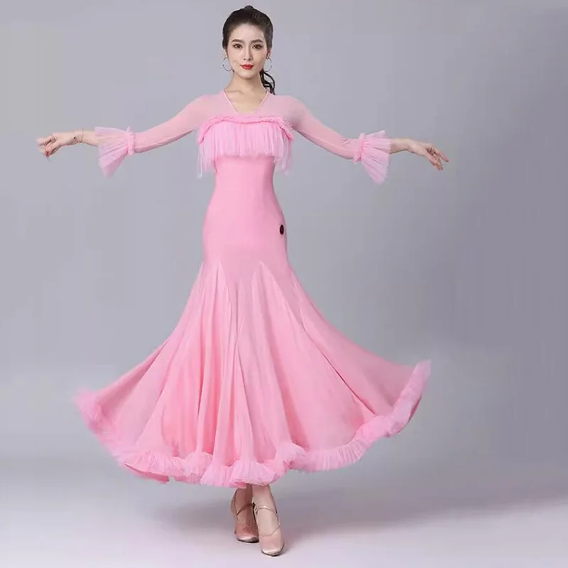 Women's Elegant Ballroom Dance Dress 2023 New High End Modern Practice Costumes Big Swing Standrad Waltz Dancing Clothes Purple
Women's Elegant Ballroom Dance Dress 2023 New High End Modern Practice Costumes Big Swing Standrad Waltz Dancing Clothes Purple