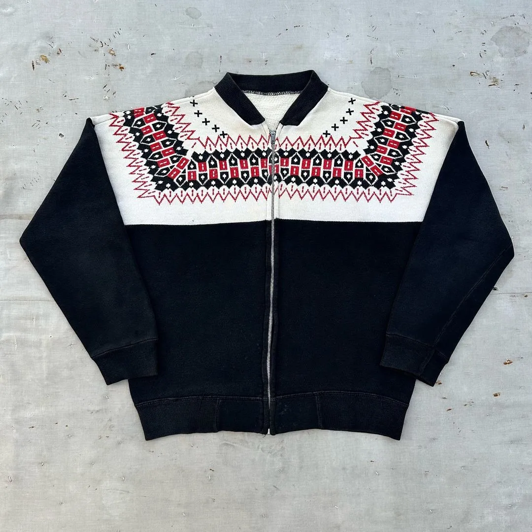 Y2K women's geometric pattern zipper sweatshirt autumn and winter women's long-sleeved ethnic style O-neck sweatshirt
Y2K women's geometric pattern zipper sweatshirt autumn and winter women's long-sleeved ethnic style O-neck sweatshirt