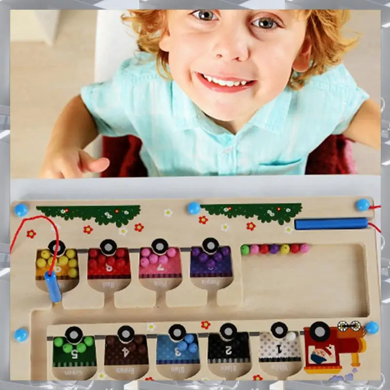 A84F-Magnetic Color And Number Maze, Early Learning Toy, Wooden Color Matching Counting Puzzle Board, ABC Writing Practice
A84F-Magnetic Color And Number Maze, Early Learning Toy, Wooden Color Matching Counting Puzzle Board, ABC Writing Practice