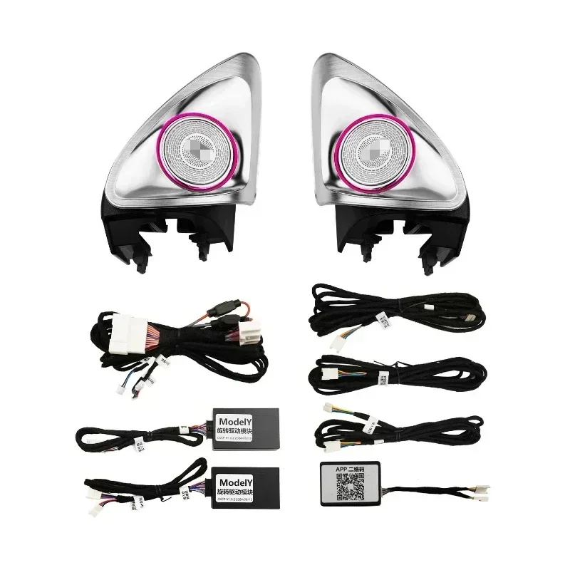 4D Rotating Tweeter 64 Colors LED Car Ambient Light Front Door Tweeter Speaker for Tesla Model 3 Model Y Decorative Lamp &Strips
4D Rotating Tweeter 64 Colors LED Car Ambient Light Front Door Tweeter Speaker for Tesla Model 3 Model Y Decorative Lamp &Strips