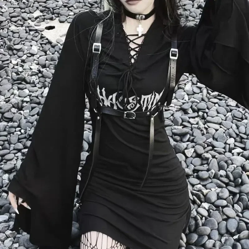 2025 New Retro Woman Dresses Sexy Letter 2000s Punk Streetwear Loose Short Skirt Harajuku Aesthetic Y2k Clothes Emo Party Dress
2025 New Retro Woman Dresses Sexy Letter 2000s Punk Streetwear Loose Short Skirt Harajuku Aesthetic Y2k Clothes Emo Party Dress