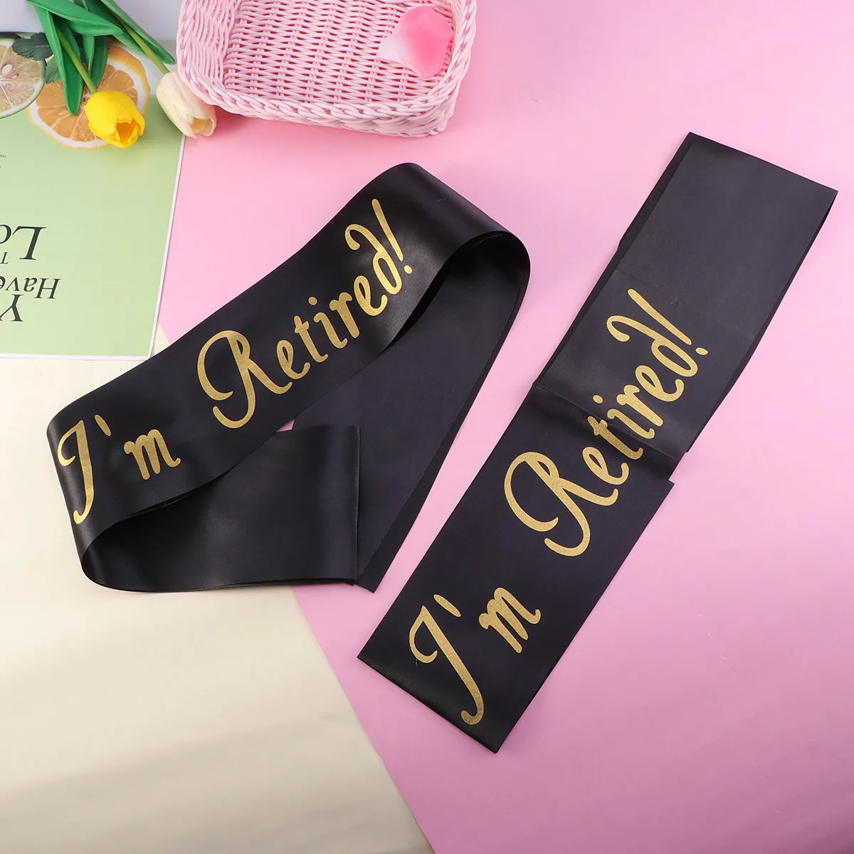 6Pcs Sash Superior Quality Fabric Party Decoration Gift Sash for Retire Retirement Supplies Novelty Gift
6Pcs Sash Superior Quality Fabric Party Decoration Gift Sash for Retire Retirement Supplies Novelty Gift