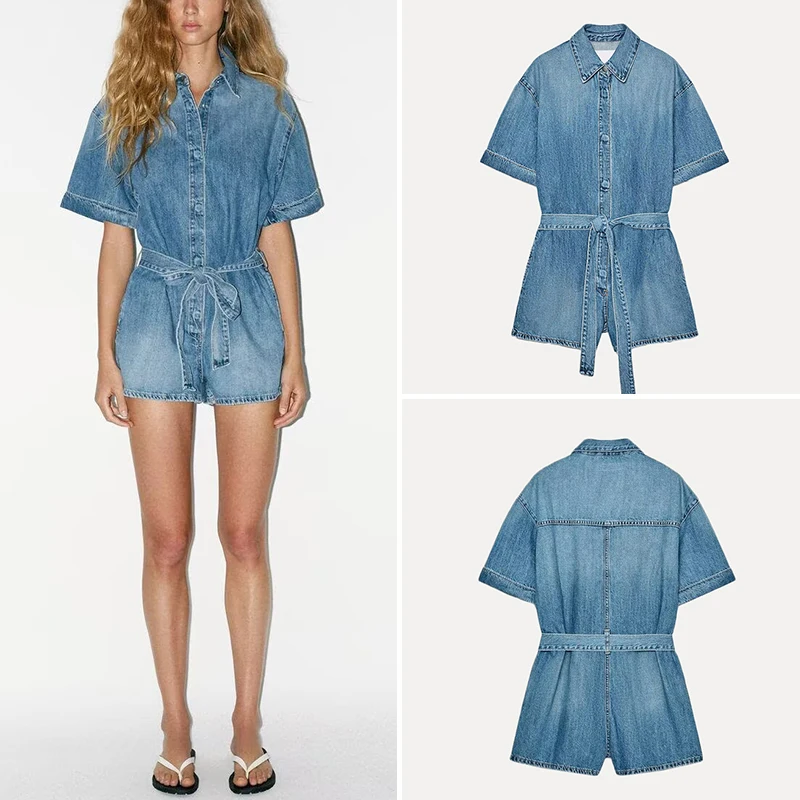 Z Street Sle High Waist ort Rer with Belt Faionable Denim Stand Collar Summer Women's Clothing
Z Street Sle High Waist ort Rer with Belt Faionable Denim Stand Collar Summer Women's Clothing