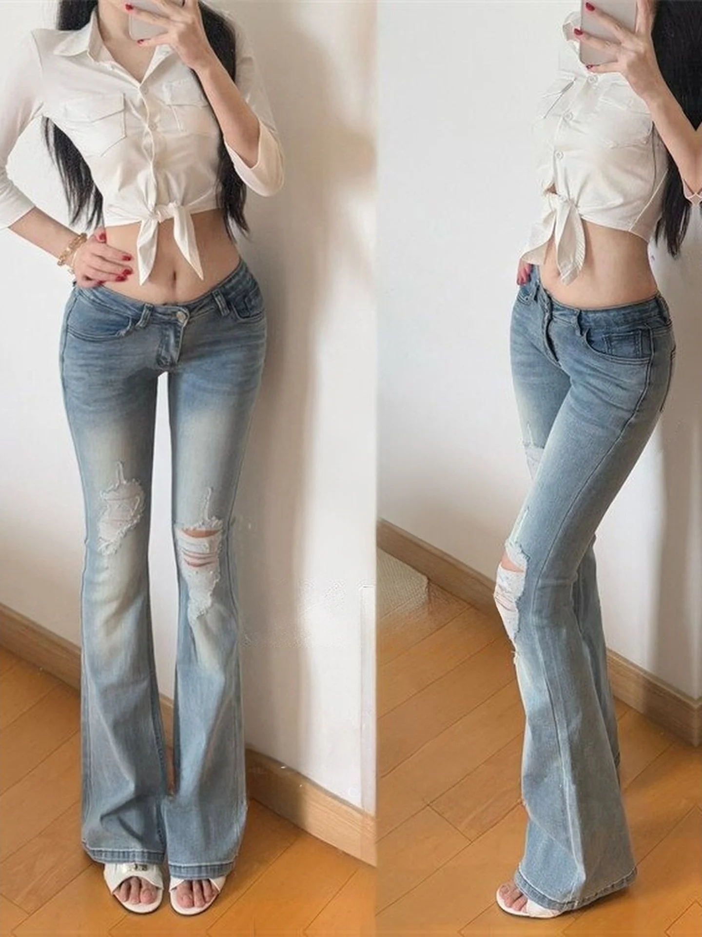 American Retro Low Waist Bell Bottom Denim Jeans Women Slimming Butt Lifting Casual High Elastic Cotton Spring Fashion
American Retro Low Waist Bell Bottom Denim Jeans Women Slimming Butt Lifting Casual High Elastic Cotton Spring Fashion