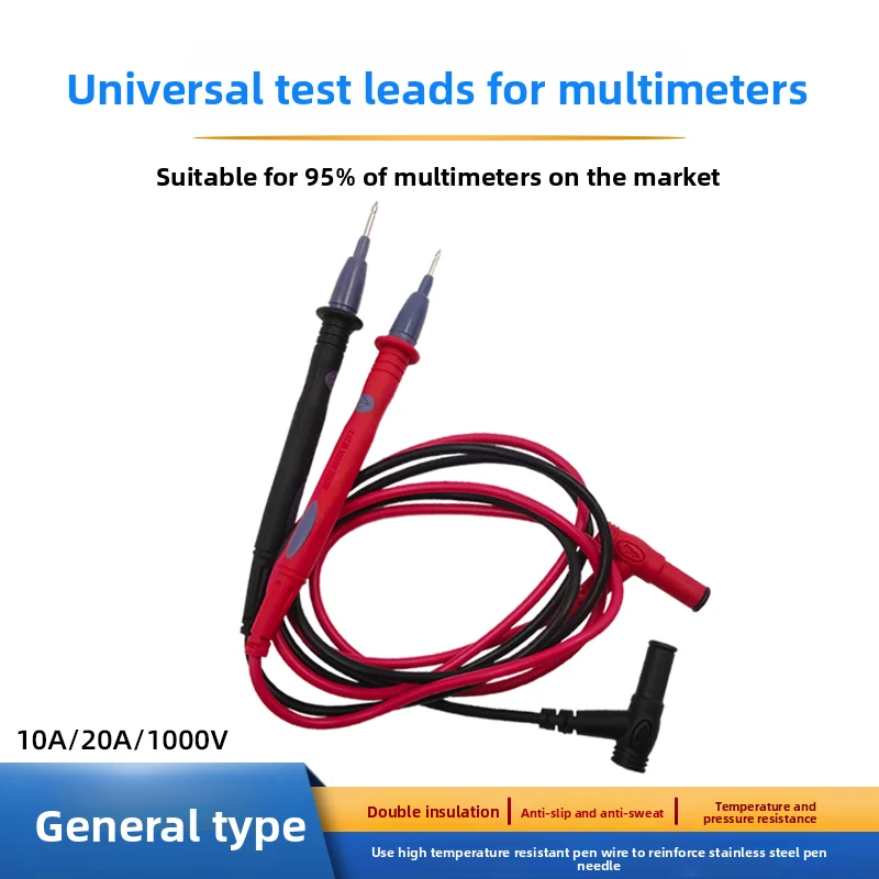 General Purpose Multimeter Probe Tips 10A 20A 1000V Test Leads Pins for Digital Multimeter Electrician Meter Repair Parts
General Purpose Multimeter Probe Tips 10A 20A 1000V Test Leads Pins for Digital Multimeter Electrician Meter Repair Parts