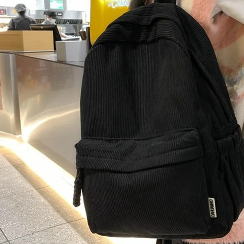 Practical Corduroy Rucksack School Bag Backpack for School Office and Shopping
Practical Corduroy Rucksack School Bag Backpack for School Office and Shopping