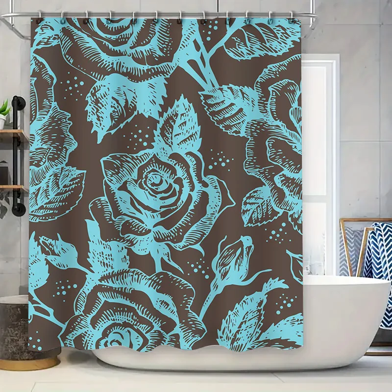 Elegant Bath Curtain with Roses Print Waterproof Fabric Shower Curtain for Bathroom Decorations Blue Floral Design (72 x 84 inch
Elegant Bath Curtain with Roses Print Waterproof Fabric Shower Curtain for Bathroom Decorations Blue Floral Design (72 x 84 inch