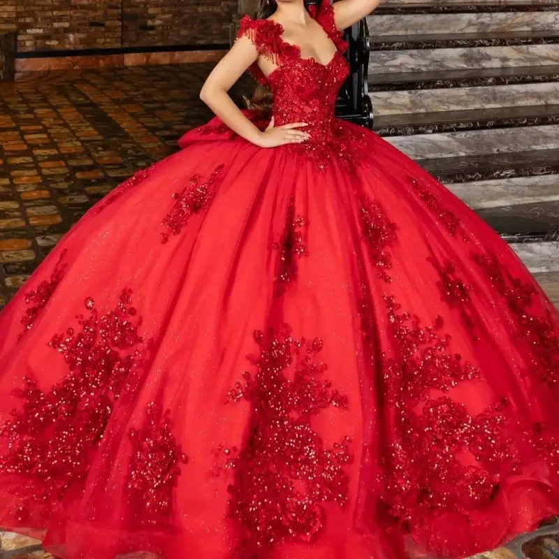 Red Quinceanera Dresses Ball Gown Off Shoulder Appliques Beading Crystal Bow Birthday Party Sweet 16 Dress Vestidos 15
Red Quinceanera Dresses Ball Gown Off Shoulder Appliques Beading Crystal Bow Birthday Party Sweet 16 Dress Vestidos 15
