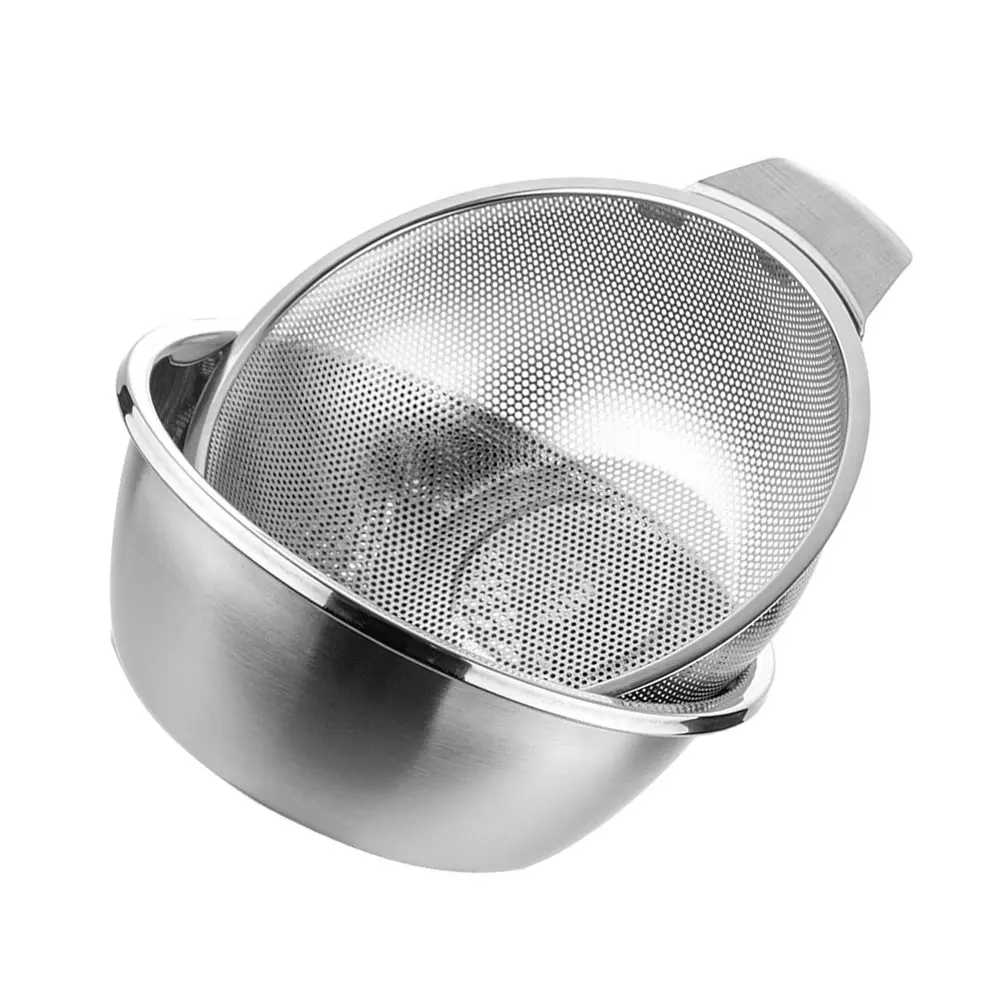 2 Pieces Drain Basket Double Layer Stainless Steel Kitchen Supplies Fruit Cleaning Strainer Food Storage Vegetable Container
2 Pieces Drain Basket Double Layer Stainless Steel Kitchen Supplies Fruit Cleaning Strainer Food Storage Vegetable Container