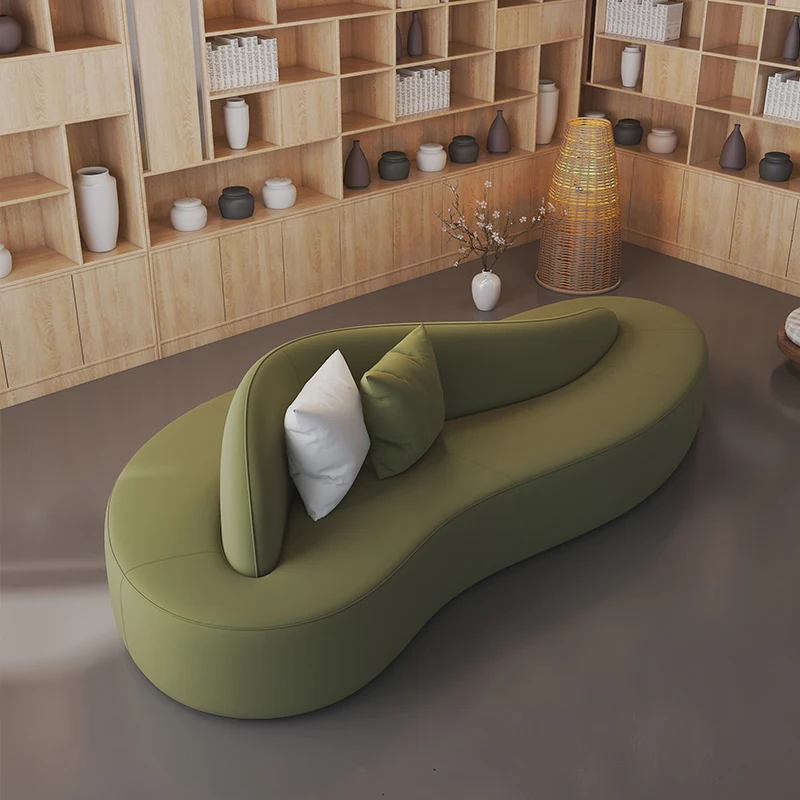 Sofa sitting area reception curved double-sided creative simple light luxury green fabric special-shaped cloud club beauty salon
Sofa sitting area reception curved double-sided creative simple light luxury green fabric special-shaped cloud club beauty salon