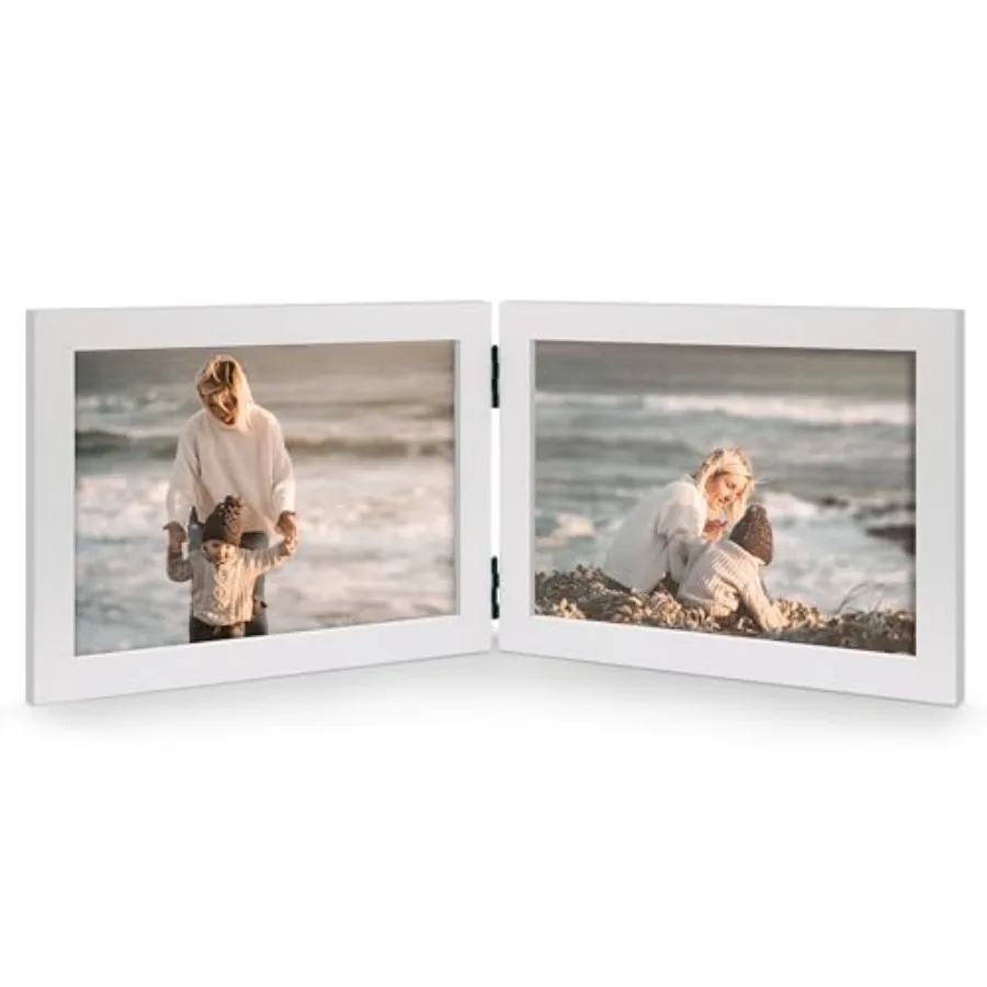 Double 5x7 Horizontal Combo, Wood Picture Frame, 4.5x6.5 Opening Foldable Landscape View Photo Frame on Table-top or Wall
Double 5x7 Horizontal Combo, Wood Picture Frame, 4.5x6.5 Opening Foldable Landscape View Photo Frame on Table-top or Wall